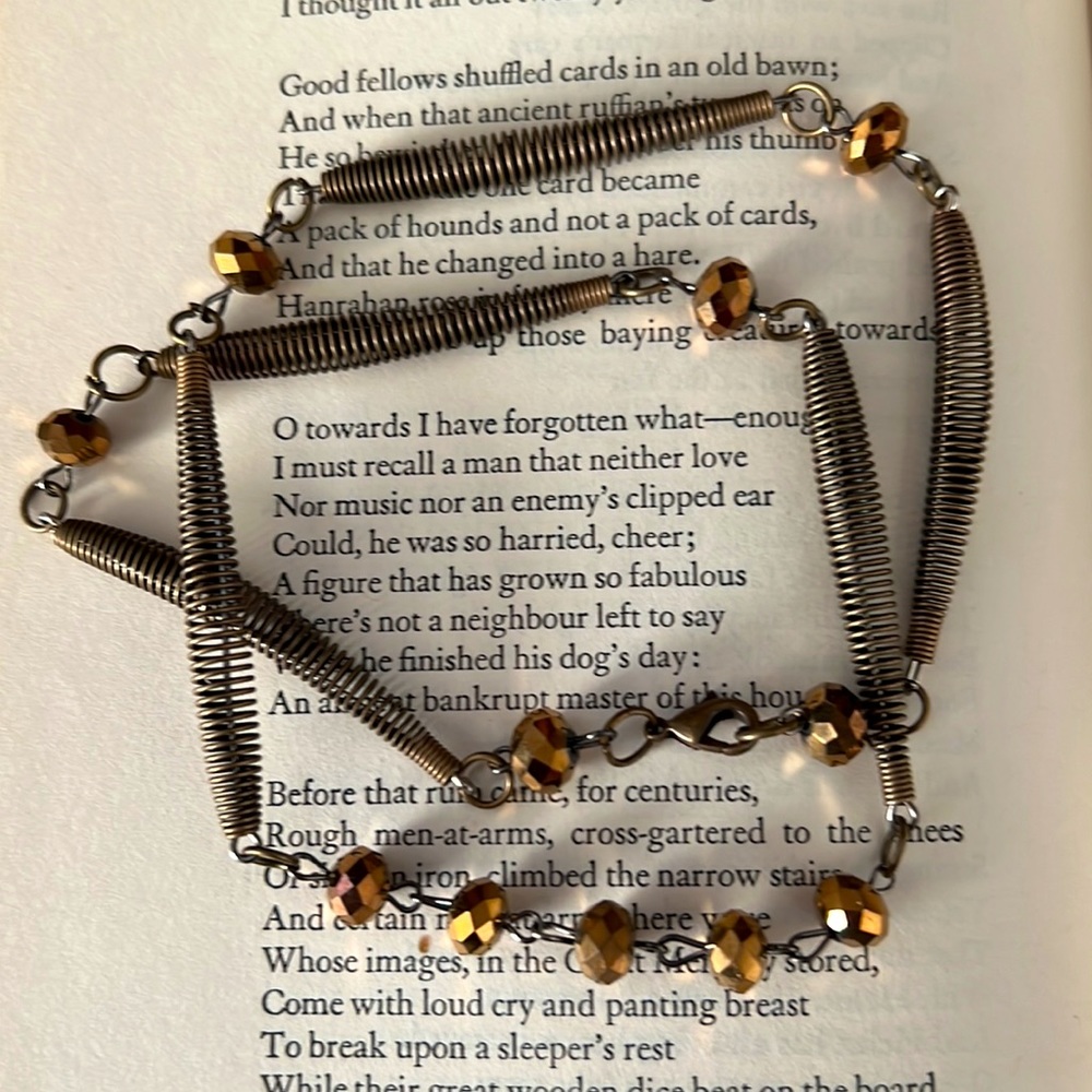 Beautiful Vintage Aged Brass Necklace